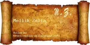 Mellik Zella névjegykártya